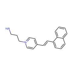 NCCC[n+]1ccc(/C=C/c2cccc3ccccc23)cc1 ZINC000028220892