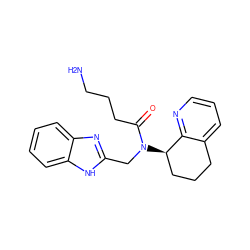 NCCCC(=O)N(Cc1nc2ccccc2[nH]1)[C@@H]1CCCc2cccnc21 ZINC000049069262