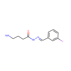 NCCCC(=O)N/N=C/c1cccc(I)c1 ZINC000103194132