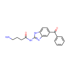 NCCCC(=O)Nc1nc2cc(C(=O)c3ccccc3)ccc2[nH]1 ZINC000084689530