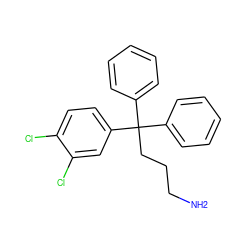 NCCCC(c1ccccc1)(c1ccccc1)c1ccc(Cl)c(Cl)c1 ZINC000095582716