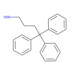 NCCCC(c1ccccc1)(c1ccccc1)c1ccccc1 ZINC000084617429