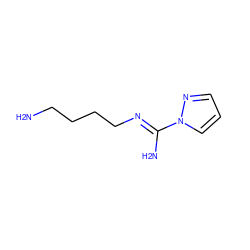 NCCCC/N=C(\N)n1cccn1 ZINC000026667993