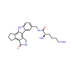 NCCCC[C@@H](N)C(=O)NCc1ccc2[nH]c3c4c(c5c(c3c2c1)CNC5=O)CCC4 ZINC000028569568