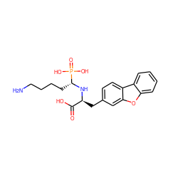 NCCCC[C@@H](N[C@@H](Cc1ccc2c(c1)oc1ccccc12)C(=O)O)P(=O)(O)O ZINC000013805049