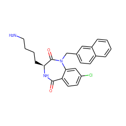 NCCCC[C@@H]1NC(=O)c2ccc(Cl)cc2N(Cc2ccc3ccccc3c2)C1=O ZINC000029133250