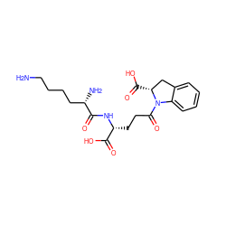 NCCCC[C@H](N)C(=O)N[C@H](CCC(=O)N1c2ccccc2C[C@H]1C(=O)O)C(=O)O ZINC000029392417