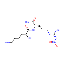 NCCCC[C@H](N)C(=O)N[C@H](CCCN/C(N)=N\[N+](=O)[O-])C(N)=O ZINC000013531464