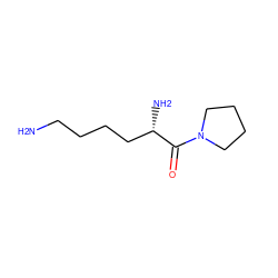 NCCCC[C@H](N)C(=O)N1CCCC1 ZINC000013529408