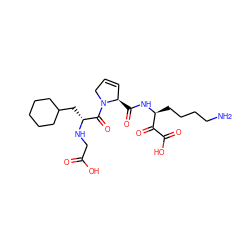 NCCCC[C@H](NC(=O)[C@@H]1C=CCN1C(=O)[C@@H](CC1CCCCC1)NCC(=O)O)C(=O)C(=O)O ZINC000013491439