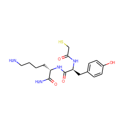 NCCCC[C@H](NC(=O)[C@H](Cc1ccc(O)cc1)NC(=O)CS)C(N)=O ZINC000049017431