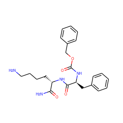 NCCCC[C@H](NC(=O)[C@H](Cc1ccccc1)NC(=O)OCc1ccccc1)C(N)=O ZINC000096909250