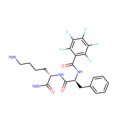 NCCCC[C@H](NC(=O)[C@H](Cc1ccccc1)NC(=O)c1c(F)c(F)c(F)c(F)c1F)C(N)=O ZINC000096909410