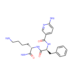 NCCCC[C@H](NC(=O)[C@H](Cc1ccccc1)NC(=O)c1ccc(N)nc1)C(N)=O ZINC000096909412