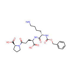 NCCCC[C@H](NC(=O)OCc1ccccc1)C(=O)N[C@H](CCC(=O)N1CCC[C@H]1C(=O)O)C(=O)O ZINC000013599987