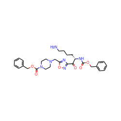 NCCCC[C@H](NC(=O)OCc1ccccc1)C(=O)c1noc(CN2CCN(C(=O)OCc3ccccc3)CC2)n1 ZINC000034804050