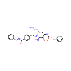 NCCCC[C@H](NC(=O)OCc1ccccc1)C(=O)c1noc(Cc2ccc(C(=O)NCc3ccccc3)cc2)n1 ZINC000034804079