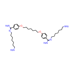 NCCCCCCC/N=C(/N)c1ccc(OCCCCCCCOc2ccc(/C(N)=N\CCCCCCCN)cc2)cc1 ZINC000653806046