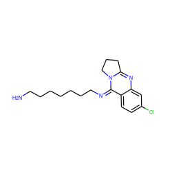 NCCCCCCC/N=c1/c2ccc(Cl)cc2nc2n1CCC2 ZINC000040875433