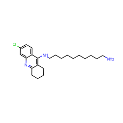 NCCCCCCCCCCNc1c2c(nc3cc(Cl)ccc13)CCCC2 ZINC000090609449