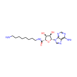 NCCCCCCCCNC(=O)[C@H]1O[C@@H](n2cnc3c(N)ncnc32)[C@H](O)[C@@H]1O ZINC000013861515