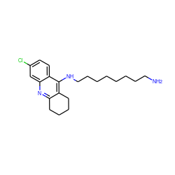 NCCCCCCCCNc1c2c(nc3cc(Cl)ccc13)CCCC2 ZINC000090609455