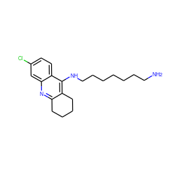 NCCCCCCCNc1c2c(nc3cc(Cl)ccc13)CCCC2 ZINC000090609464