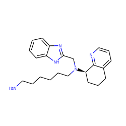 NCCCCCCN(Cc1nc2ccccc2[nH]1)[C@@H]1CCCc2cccnc21 ZINC000049055701