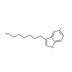 NCCCCCCc1c[nH]c2ccc(F)cc12 ZINC000066251771