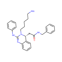 NCCCCCN1C(Nc2ccccc2)=Nc2ccccc2[C@H]1CC(=O)NCc1ccccc1 ZINC000049766744