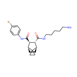 NCCCCCNC(=O)[C@H]1[C@H](C(=O)Nc2ccc(Br)cc2)[C@@H]2C=C[C@H]1C21CC1 ZINC000168401782