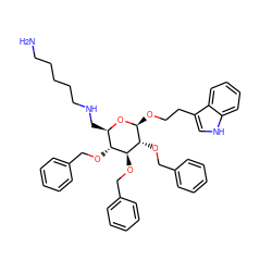 NCCCCCNC[C@H]1O[C@@H](OCCc2c[nH]c3ccccc23)[C@H](OCc2ccccc2)[C@@H](OCc2ccccc2)[C@@H]1OCc1ccccc1 ZINC000028768462