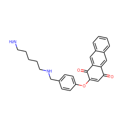 NCCCCCNCc1ccc(OC2=CC(=O)c3cc4ccccc4cc3C2=O)cc1 ZINC000095566179