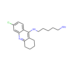 NCCCCCNc1c2c(nc3cc(Cl)ccc13)CCCC2 ZINC000035929726