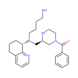 NCCCCN(C[C@@H]1CN(C(=O)c2ccccc2)CCN1)[C@H]1CCCc2cccnc21 ZINC000149743741