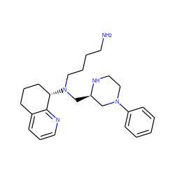 NCCCCN(C[C@@H]1CN(c2ccccc2)CCN1)[C@H]1CCCc2cccnc21 ZINC000201000010