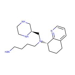 NCCCCN(C[C@@H]1CNCCN1)[C@H]1CCCc2cccnc21 ZINC000473169316