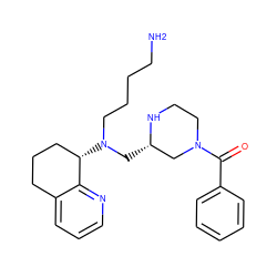 NCCCCN(C[C@H]1CN(C(=O)c2ccccc2)CCN1)[C@H]1CCCc2cccnc21 ZINC000149556860