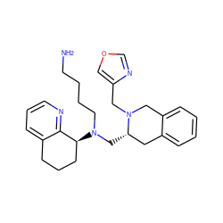 NCCCCN(C[C@H]1Cc2ccccc2CN1Cc1cocn1)[C@H]1CCCc2cccnc21 ZINC000103243110