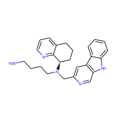 NCCCCN(Cc1cc2c(cn1)[nH]c1ccccc12)[C@@H]1CCCc2cccnc21 ZINC000200689433