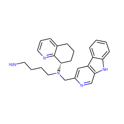 NCCCCN(Cc1cc2c(cn1)[nH]c1ccccc12)[C@H]1CCCc2cccnc21 ZINC000200687359