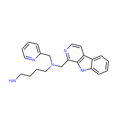 NCCCCN(Cc1ccccn1)Cc1nccc2c1[nH]c1ccccc12 ZINC000145701122