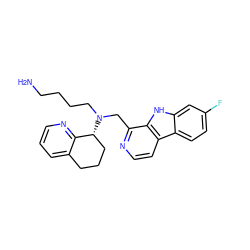 NCCCCN(Cc1nccc2c1[nH]c1cc(F)ccc12)[C@@H]1CCCc2cccnc21 ZINC000208473933