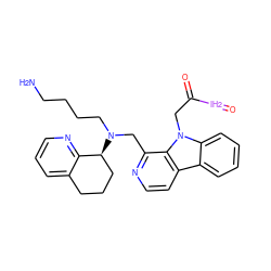 NCCCCN(Cc1nccc2c3ccccc3n(CC(=O)[IH2]=O)c12)[C@H]1CCCc2cccnc21 ZINC001772642645