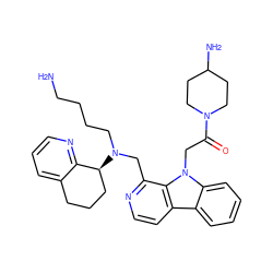 NCCCCN(Cc1nccc2c3ccccc3n(CC(=O)N3CCC(N)CC3)c12)[C@H]1CCCc2cccnc21 ZINC000200691308