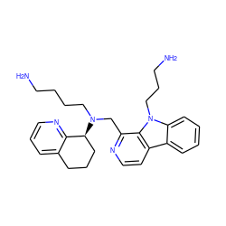 NCCCCN(Cc1nccc2c3ccccc3n(CCCN)c12)[C@H]1CCCc2cccnc21 ZINC000149490318