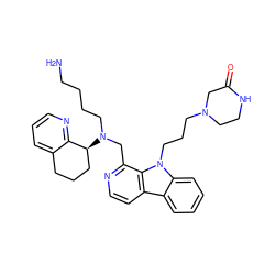 NCCCCN(Cc1nccc2c3ccccc3n(CCCN3CCNC(=O)C3)c12)[C@H]1CCCc2cccnc21 ZINC000200693498