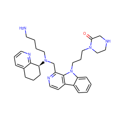 NCCCCN(Cc1nccc2c3ccccc3n(CCCN3CCNCC3=O)c12)[C@H]1CCCc2cccnc21 ZINC000200687003