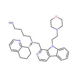 NCCCCN(Cc1nccc2c3ccccc3n(CCN3CCOCC3)c12)[C@@H]1CCCc2cccnc21 ZINC000149490525