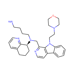 NCCCCN(Cc1nccc2c3ccccc3n(CCN3CCOCC3)c12)[C@H]1CCCc2cccnc21 ZINC000149490788